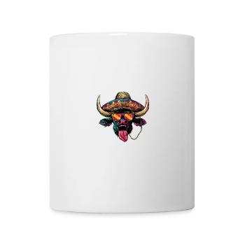 Stier Comic Lustig Sombrero - Tasse - Weiß - Vorne