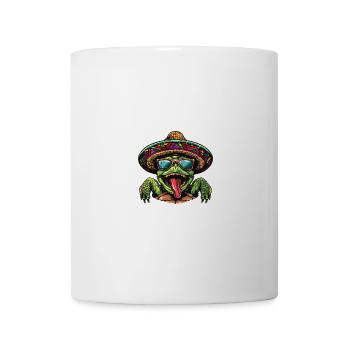 tortue bande dessinée drôle sombrero - Mug blanc - blanc - Devant