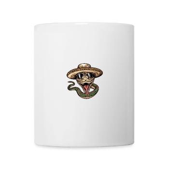 Serpent Cobra Bande Dessinée Drôle Sombrero - Mug blanc - blanc - Devant