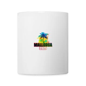 Mallorca 2025 Bunt Palmen - Tasse - Weiß - Vorne