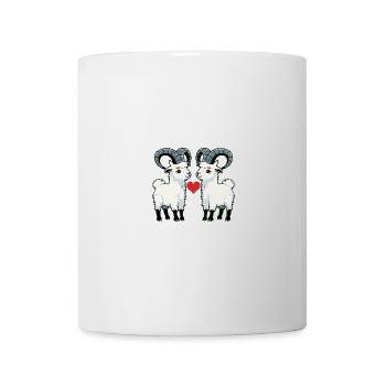 Chèvre de montagne Couple Chèvre Saint-Valentin - Mug blanc - blanc - Devant