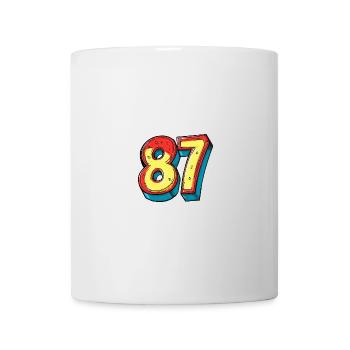 87 Zahl Symbol - Tasse - Weiß - Vorne