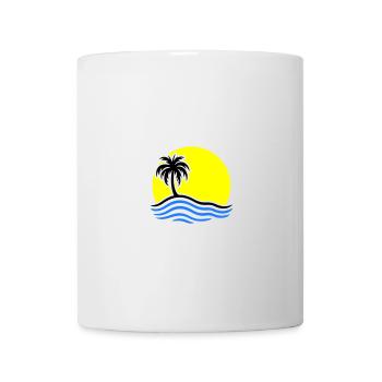 Palmier de l’île d’été - Mug blanc - blanc - Devant
