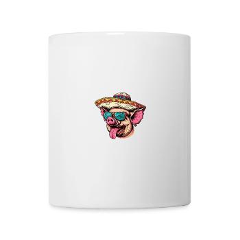 Cochon Bande Dessinée Drôle Sombrero - Mug blanc - blanc - Devant