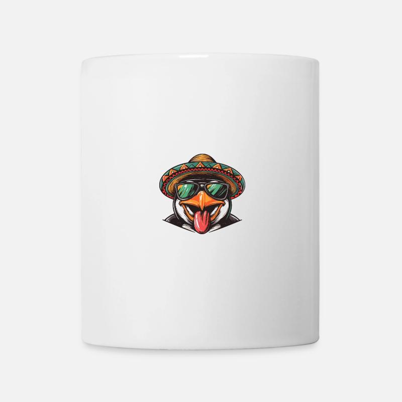 Pinguin Comic Lustig Sombrero - Tasse - Weiß