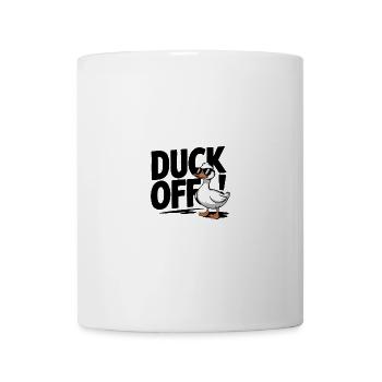 Duck Off - Lustige Cartoon Ente mit Haltung - Tasse - Weiß - Vorne