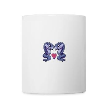 Serpent Cobra Couple Saint Valentin - Mug blanc - blanc - Devant
