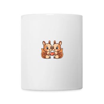 Eichhörnchen Paar Valentinstag - Tasse - Weiß - Vorne