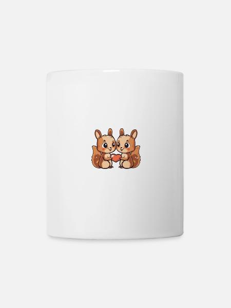 Eichhörnchen Paar Valentinstag - Tasse - Weiß