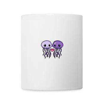 Jellyfish Couple Valentine's Day - Mug - white - Front