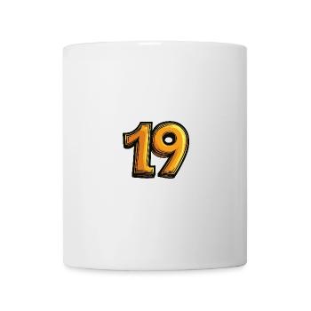 19 Zahl symbol - Tasse - Weiß - Vorne