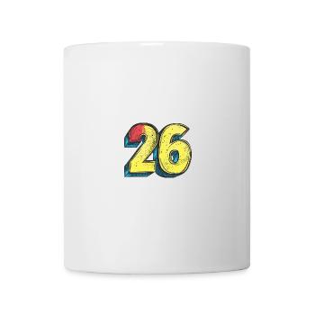 26 Zahl symbol - Tasse - Weiß - Vorne
