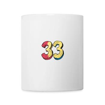 33 Zahl symbol - Tasse - Weiß - Vorne