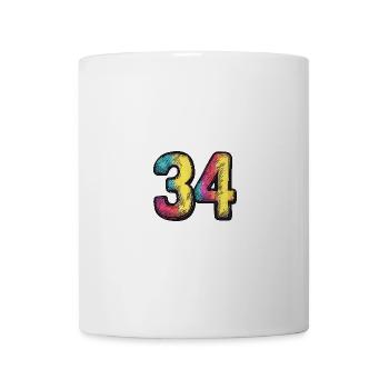 34 Zahl symbol - Tasse - Weiß - Vorne
