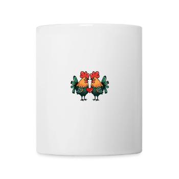 Hahn Paar Valentinstag - Tasse - Weiß - Vorne