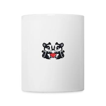 Skunk Couple Saint-Valentin - Mug blanc - blanc - Devant