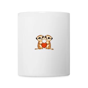Meerkat Couple Valentine's Day - Mug - white - Front
