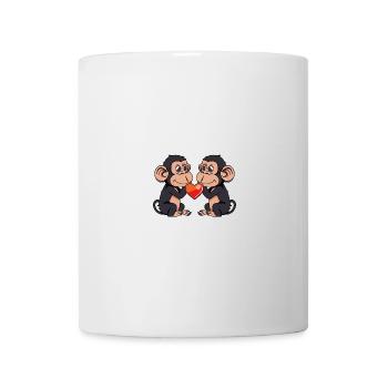Monkey Couple In Love Valentine's Day - Mug - white - Front