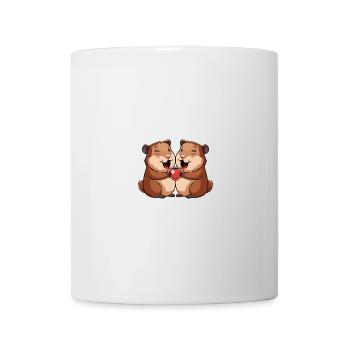 Biber Paar Valentinstag - Tasse - Weiß - Vorne