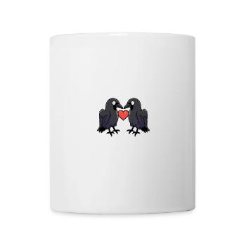 Corbeau Couple Crow e Saint-Valentin - Mug blanc - blanc - Devant
