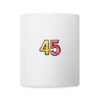 45 Zahl symbol - Tasse - Weiß - Vorne