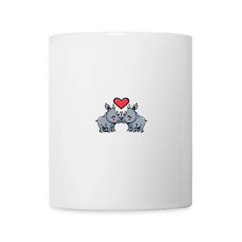 Rhino Couple Valentine's Day - Mug - white - Front