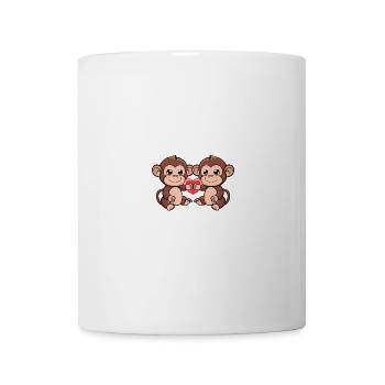 Affe Paar Valentinstag - Tasse - Weiß - Vorne