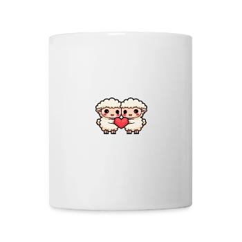 Schaf Paar Valentinstag - Tasse - Weiß - Vorne