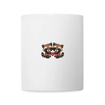 Raccoon Couple Valentine's Day - Mug - white - Front