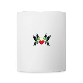 Colibri oiseau couple Saint-Valentin - Mug blanc - blanc - Devant
