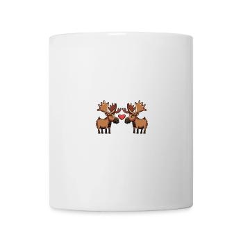 Elch Paar Valentinstag - Tasse - Weiß - Vorne
