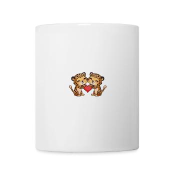 Leopard Paar Valentinstag - Tasse - Weiß - Vorne