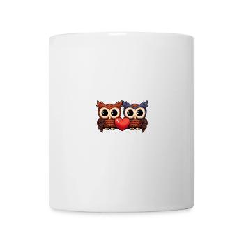 Eule Paar Valentinstag - Tasse - Weiß - Vorne