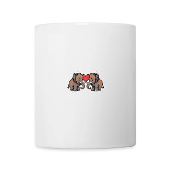 Couple mammouth Saint-Valentin - Mug blanc - blanc - Devant
