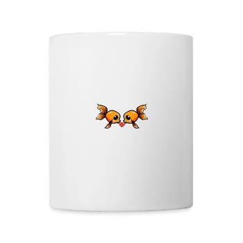 Poisson rouge Couple Poisson Saint-Valentin - Mug blanc - blanc - Devant
