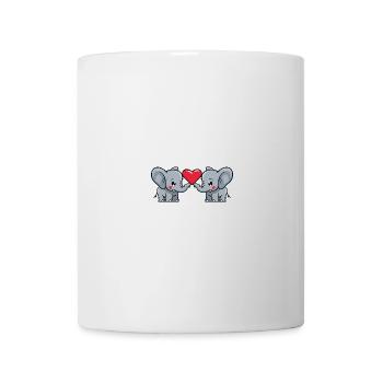 Elefant Paar Valentinstag - Tasse - Weiß - Vorne