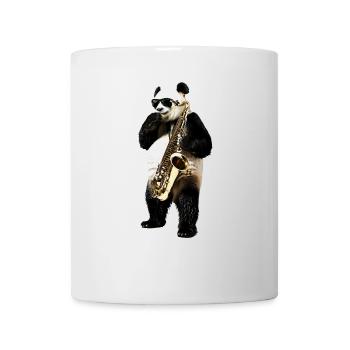 Panda Saxophone - Mug blanc - blanc - Devant
