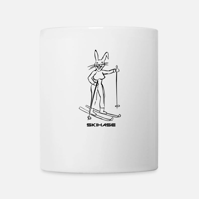 Skihase - Tasse - Weiß