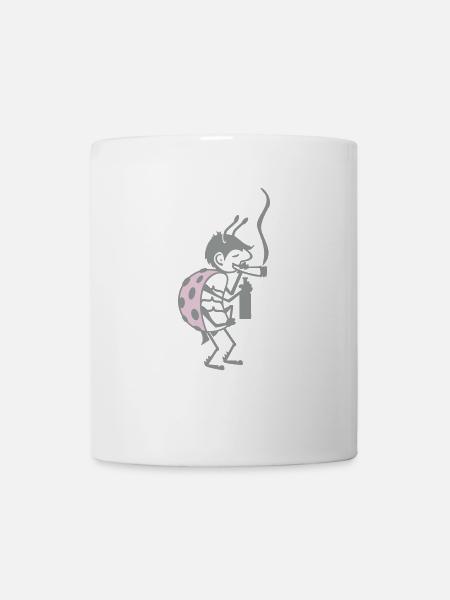 Kiffer-Käfer / pothead ladybug (2c) - Tasse - Weiß
