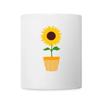 Fleur, Jaune, Fleur Jaune, Fleurs, Tournesol, Fleur - Mug blanc - blanc - Devant