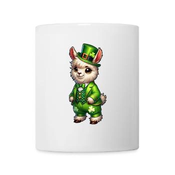 Sweet Llama St. Patrick's Day Cartoon - Mug - white - Front
