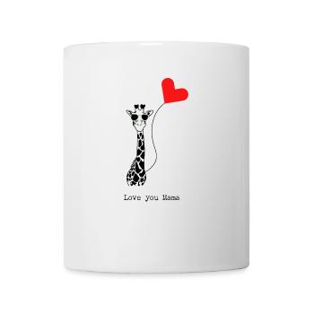 Cool Giraffe with Heart Balloon - Gift Idea - Mug - white - Front