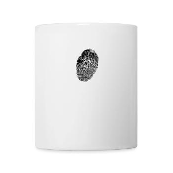 Cycliste d'empreintes digitales de vélo de route - Mug blanc - blanc - Devant