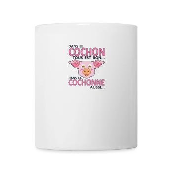 cochon cochonne tout bon humour couple sexe citati - Mug blanc - blanc - Devant