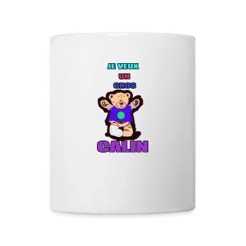 un gros câlin tout support et accessoire - Mug blanc - blanc - Devant
