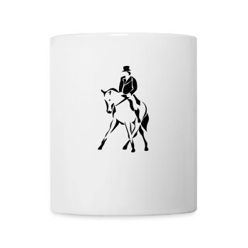 Dressur Reiten - Kleidung selber gestalten - Tasse - Weiß - Vorne