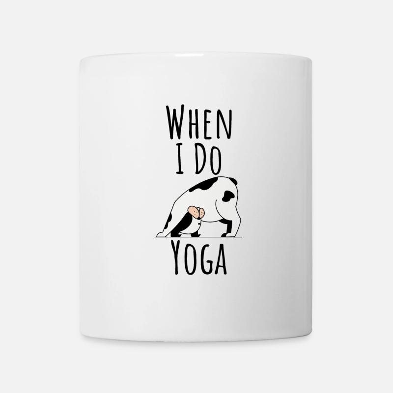 When I Do Yoga Cow Pose Yogi Lover Animal Lover - Mug - white