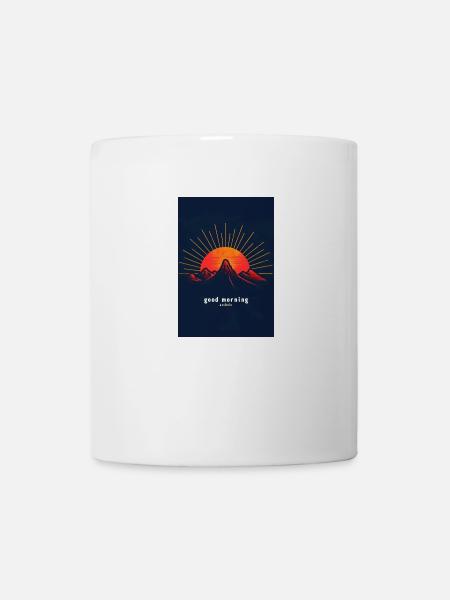 Morgenmuffel im Sonnenaufgang - Tasse - Weiß