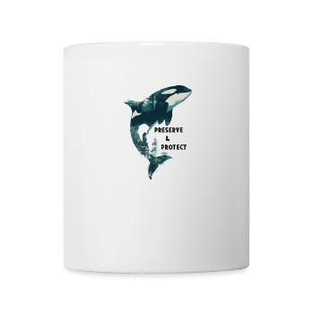 Préserver et protéger Orque Épaulard Épaulard Épaulard - Mug blanc - blanc - Devant