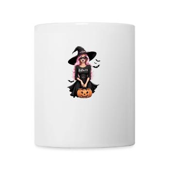 Sorcière Femme Halloween Costume Cadeau Citrouille - Mug blanc - blanc - Devant